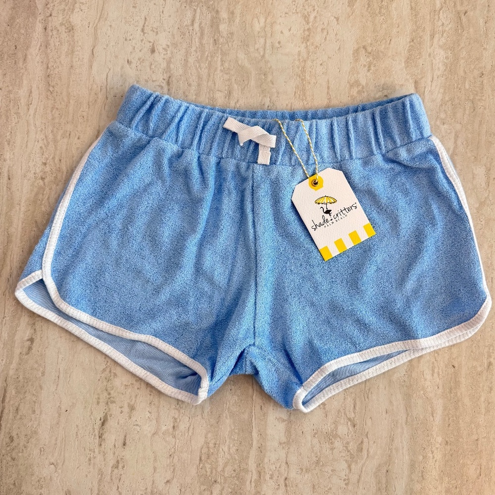 Shade Critters Palm Beach Youth Blue Terry Short Large(10/12) NWT‎